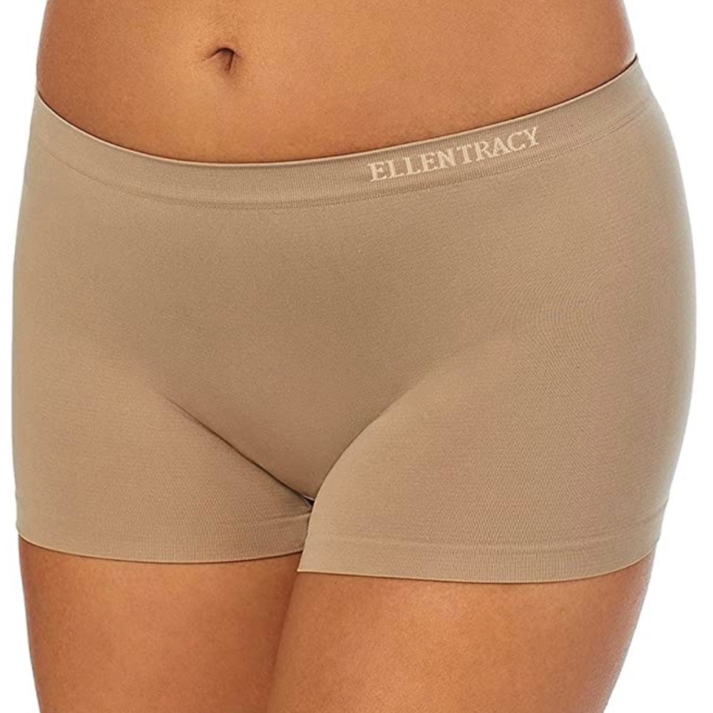 Ellen Tracy mushroom tan colored boy shorts